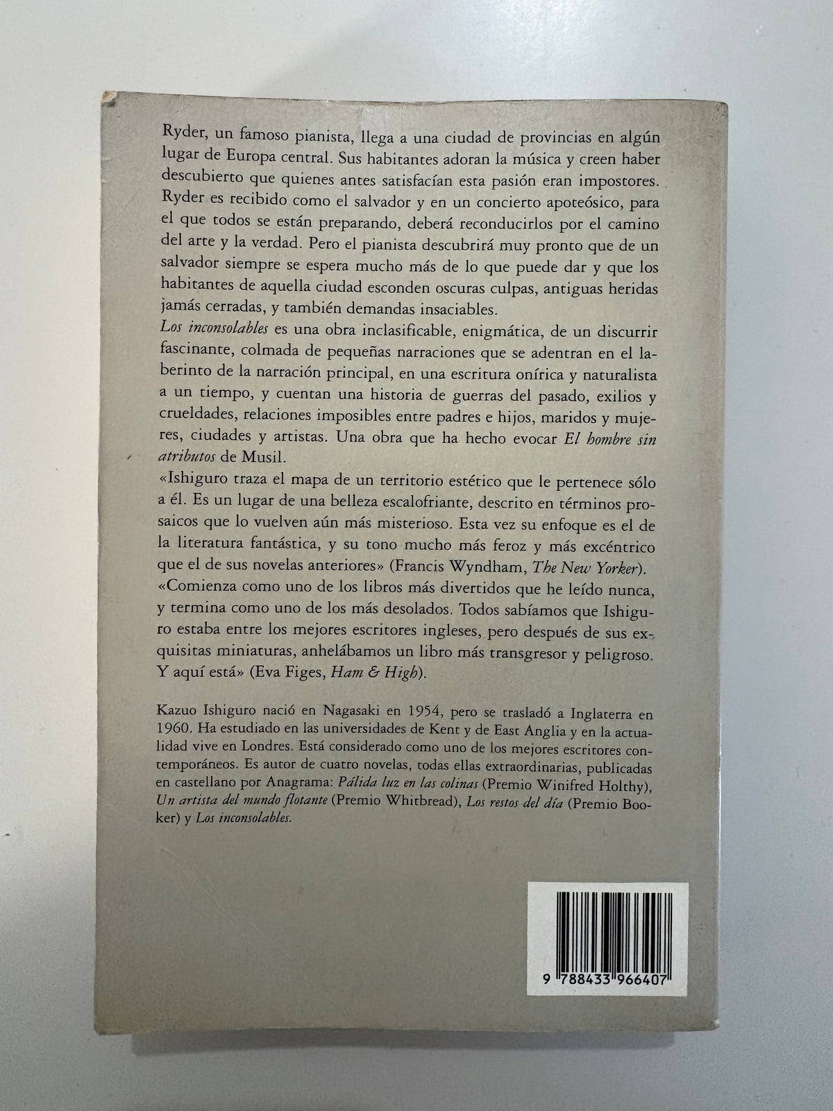 Los inconsolables – Kazuo Ishiguro