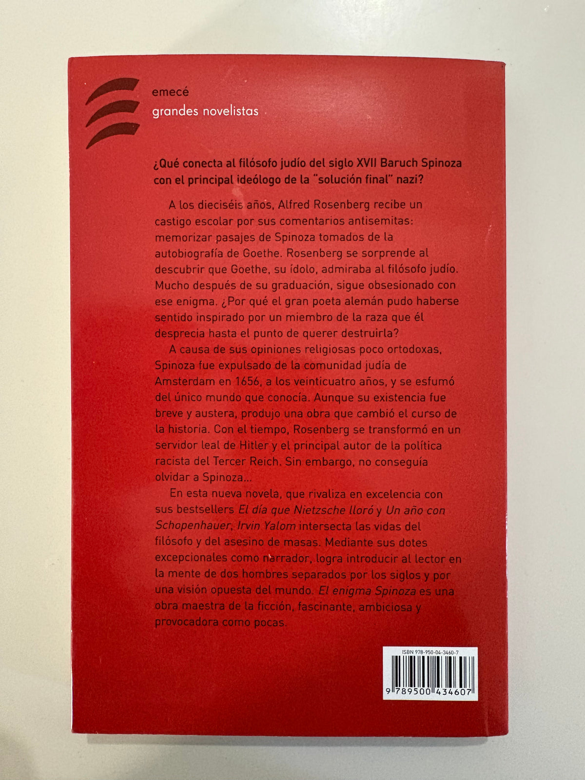El enigma Spinoza – Irvin D. Yalom
