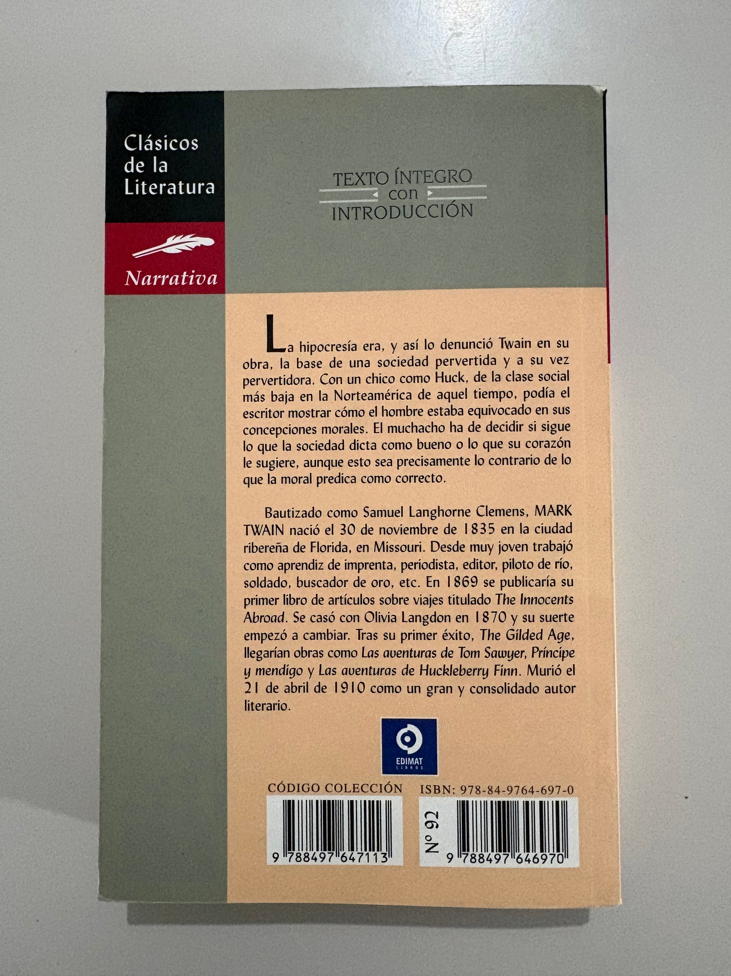 Las aventuras de Huckleberry Finn – Mark Twain
