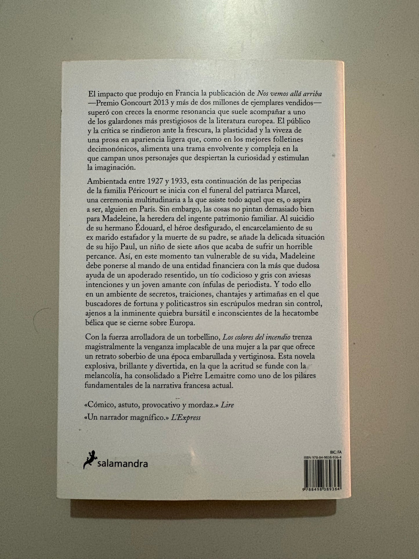 Los colores del incendio - Pierre Lemaitre